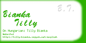 bianka tilly business card